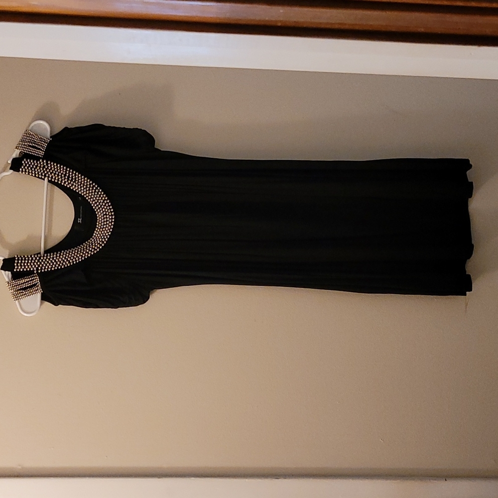 Black dress with silver beads size large